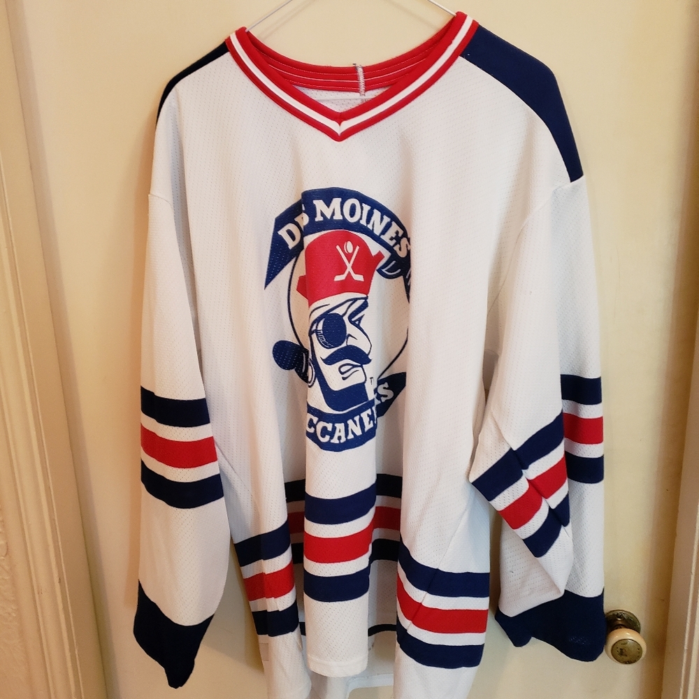 Vintage Des Moines Buccaneers USHL Maska Hockey Jersey Size L